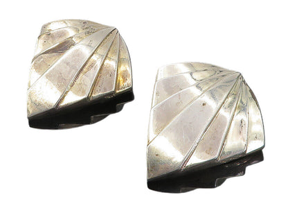 CHARLES KRYPELL 925 Silver & 14K GOLD  Vintage Modernist Drop Earrings  EG4339