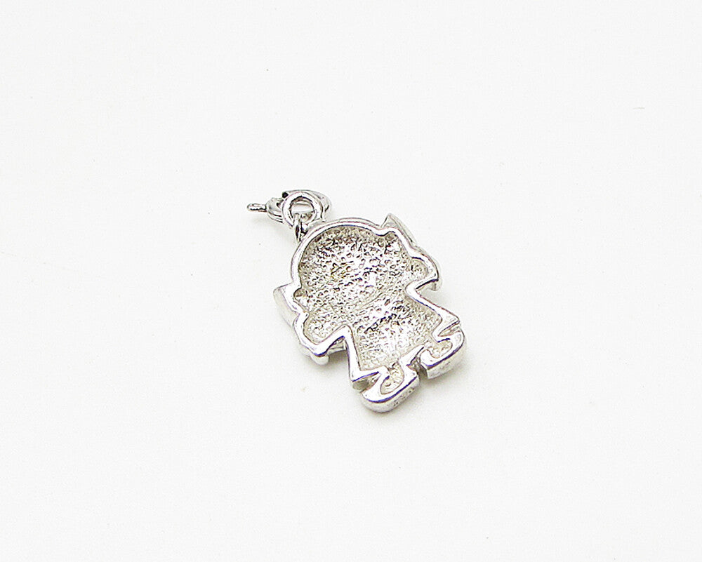 925 Sterling Silver  Enamel Animated Character Charm Pendant  PT2011