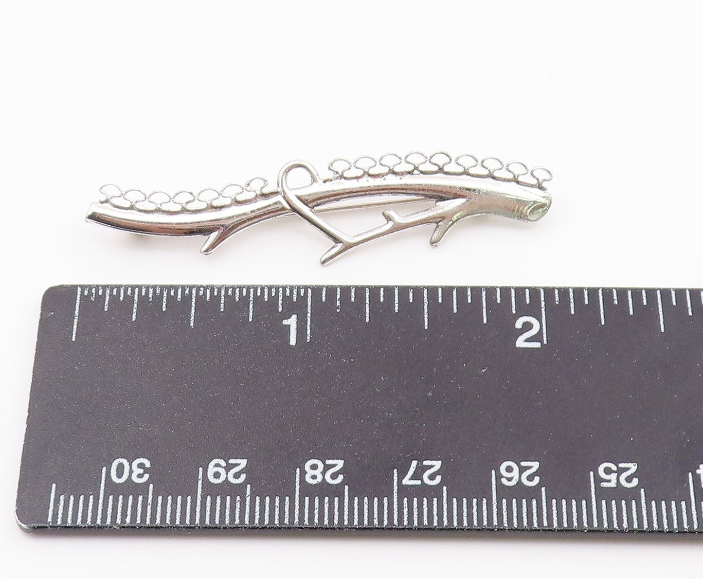 FORSTNER 925 Sterling Silver Vintage Shiny Tree Branch Motif Brooch Pin BP8932