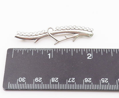 FORSTNER 925 Sterling Silver Vintage Shiny Tree Branch Motif Brooch Pin BP8932