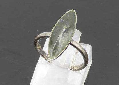 925 Sterling Silver  Vintage Obsidian Smooth Cocktail Ring Sz 5  RG20655