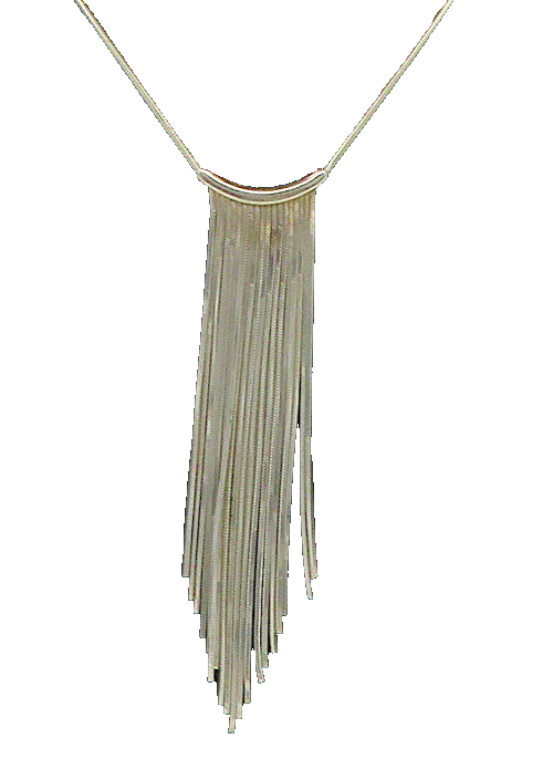 ESPO SIG 925 Silver  Vintage Shiny Chandelier Snake Chain Necklace  NE3044
