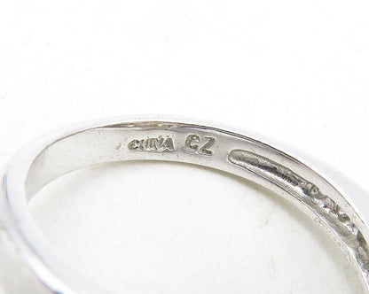 925 Sterling Silver  Yellow Cubic Zirconia Bypass Band Ring Sz 8.5  RG9813