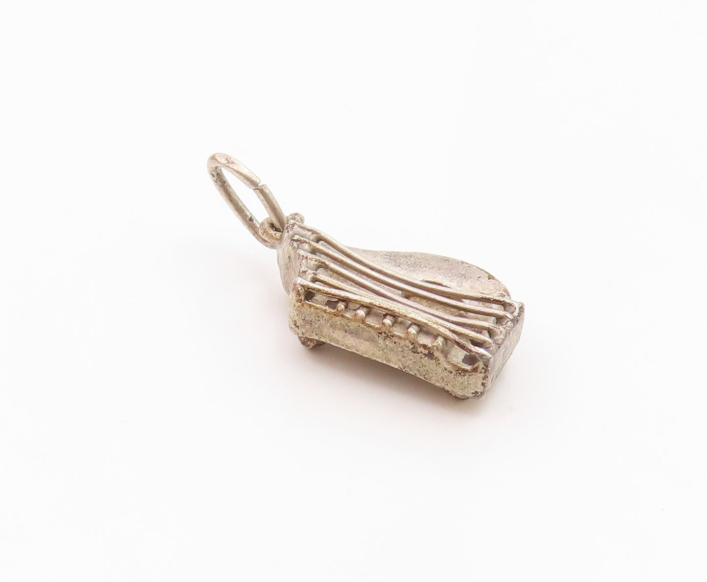 925 Sterling Silver Vintage Petite String Instrument Pendant  PT18725
