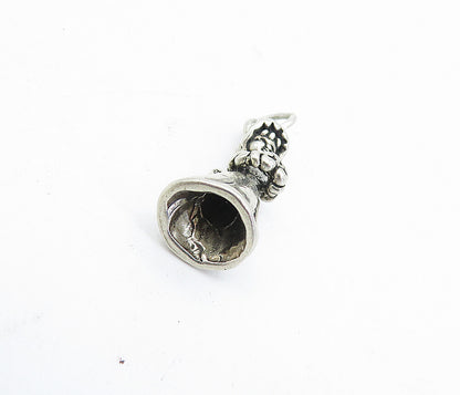 925 Sterling Silver  Vintage Petite Woman In Dress Motif Drop Pendant  PT3334