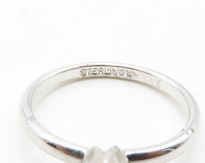 925 Sterling Silver  Prong Set Cubic Zirconia Solitaire Ring Sz 7  RG13655