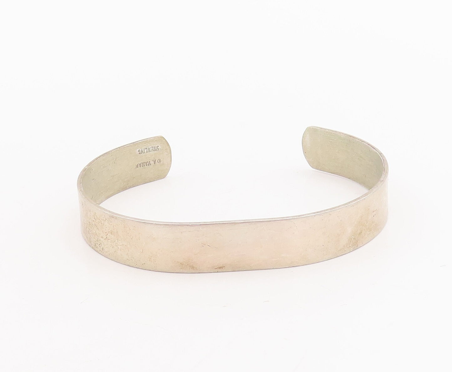 925 Sterling Silver Vintage Bracelet ALWAND VAHAN Minimalist Cuff  BT10688