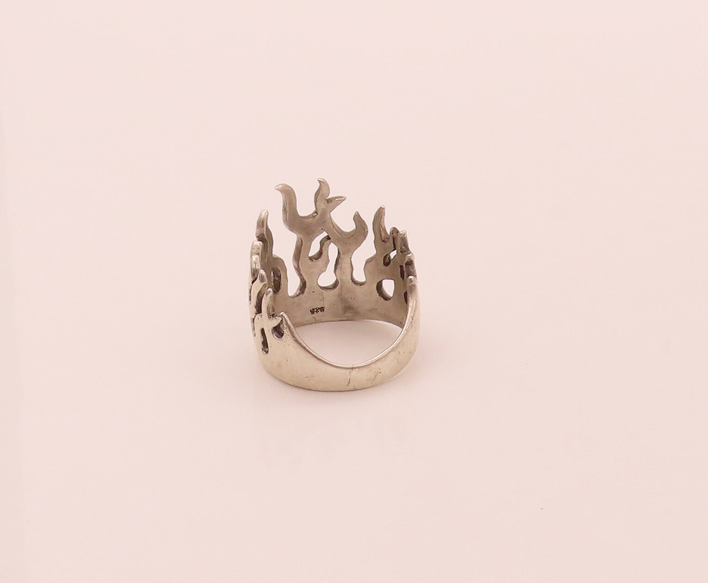 925 Sterling Silver  Vintage Cutout Carved Wild Fire Ring Sz 13.5  RG26714
