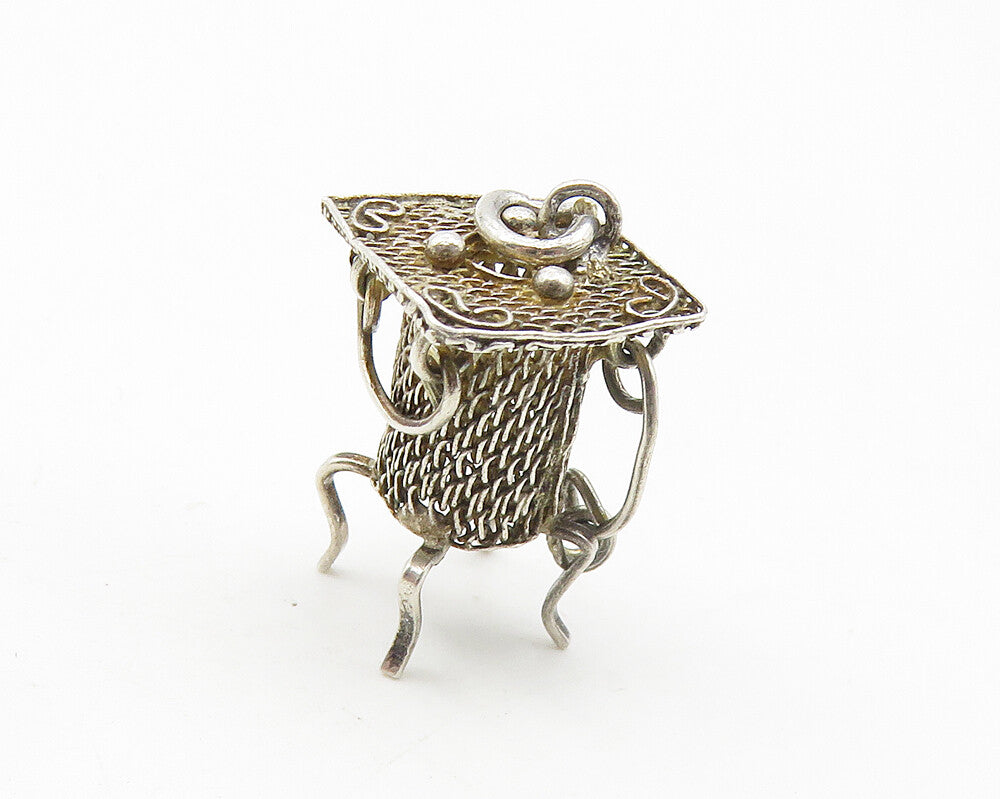925 Sterling Silver  Vintage Petite Old Fashioned Furnace Pendant  PT7973