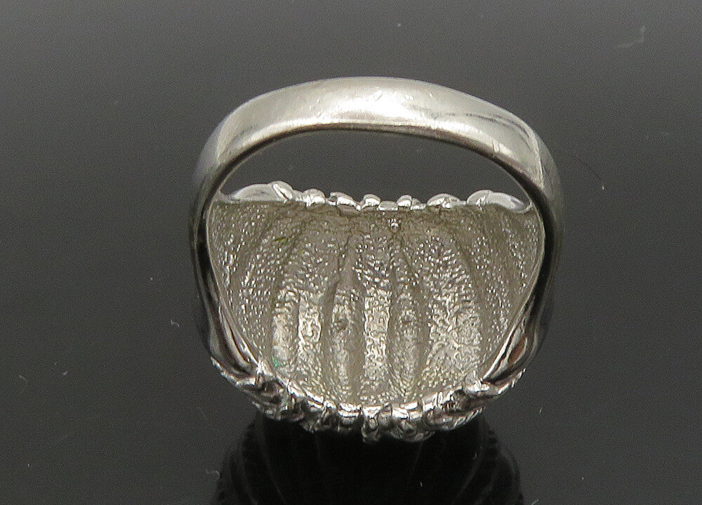 925 Sterling Silver  Vintage Shiny Fluted Twist Dome Band Ring Sz 9  RG22780