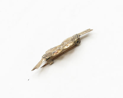 MEXICO 925 Sterling Silver  Vintage Copper Tone Love Birds Brooch Pin  BP7059
