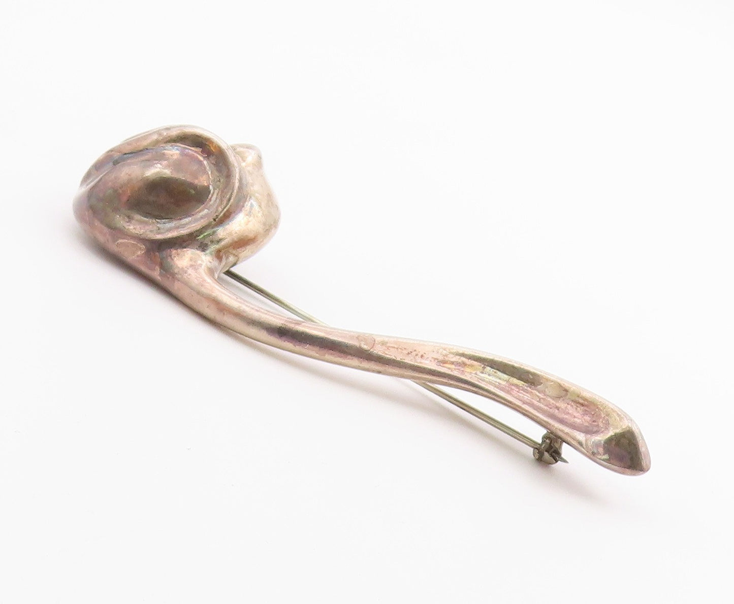 JONDELL SPAIN 925 Sterling Silver  Vintage Single Flower Brooch Pin  BP4182