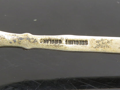 TS ENGLAND 925 Sterling Silver  Vintage Orange Enamel Souvenir Spoon  TR3254
