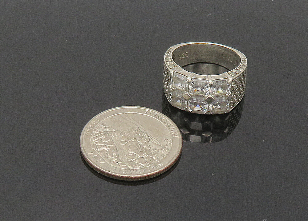 DANI 925 Sterling Silver  Vintage Cubic Zirconia Band Ring Sz 6.5  RG21170