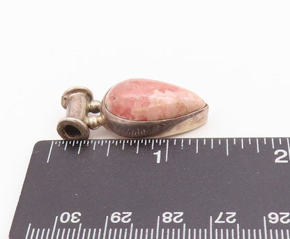 925 Sterling Silver Vintage Pendant Drop Shape Cabochon Gemstone  PT24659