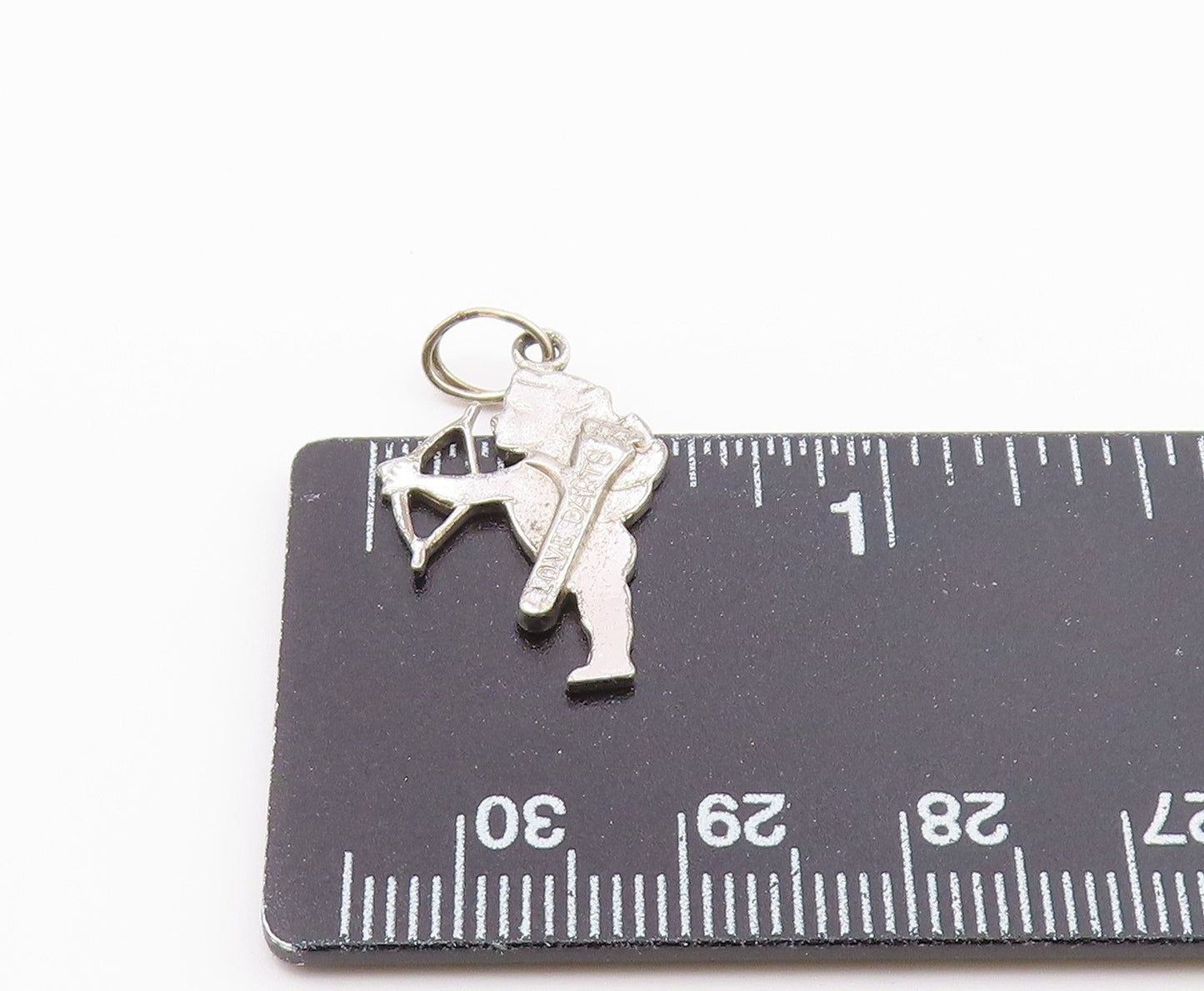 925 Sterling Silver   Vintage Petite Baby Angel Cupid Motif Pendant  PT18256