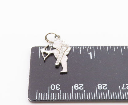 925 Sterling Silver   Vintage Petite Baby Angel Cupid Motif Pendant  PT18256