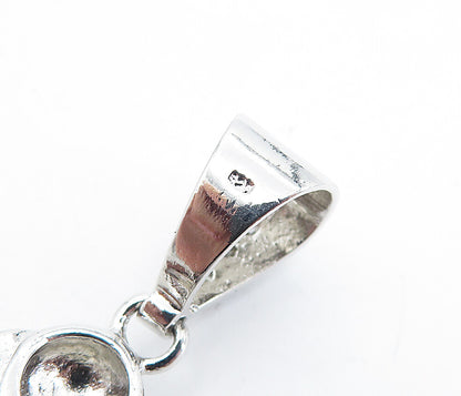 925 Sterling Silver  Cubic Zirconia Basketball Player Sports Pendant  PT4439