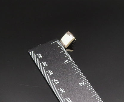 CAROL FELLEY 925 Silver  Vintage Square Fire Opal Stud Earrings  EG11815