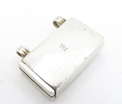 925 Sterling Silver  Vintage Cubic Zirconia Swirl Pendant (OPENS)  PT4435