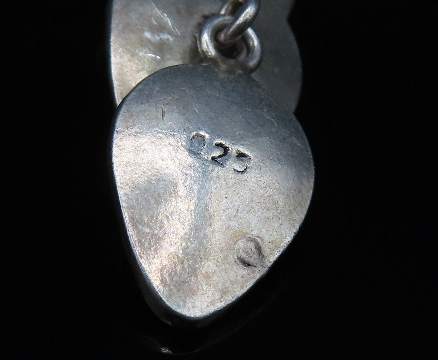 925 Silver  Vintage Swirl Detail Graduated Pear Shaped Earrings  EG11983