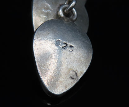 925 Silver  Vintage Swirl Detail Graduated Pear Shaped Earrings  EG11983
