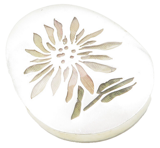 MEXICO 925 Sterling Silver  Vintage Shiny Flower Cutout Brooch Pin  BP5284