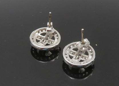 925 Sterling Silver  Vintage Sparkling Cubic Zirconia Drop Earrings  EG11137