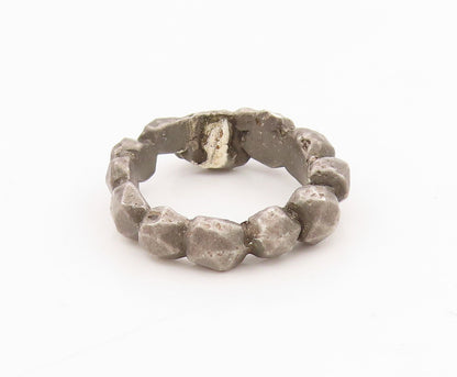 925 Sterling Silver Vintage Ring Brutalist Solid Snake Band  Sz 6.5  RG34342
