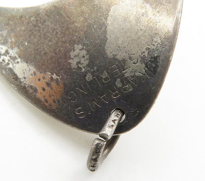 ALFRED KARRAM 925 Silver  Vintage Freshwater Pearl Modernist Pendant  PT12377