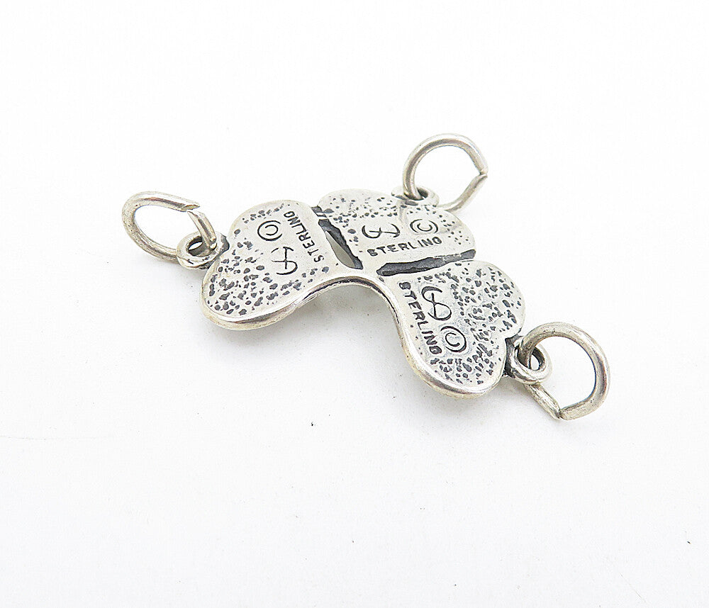 SHUBE 925 Sterling Silver  Vintage We're Best Friends Hearts Pendant  PT5385