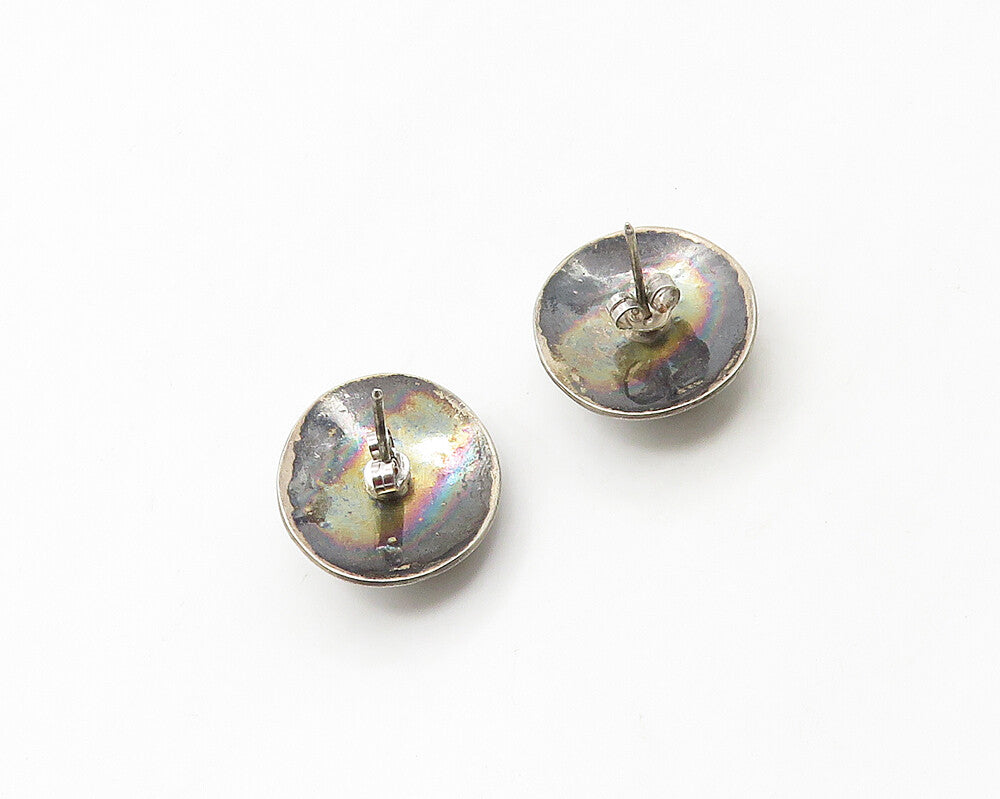 925 Sterling Silver  Vintage Cabochon Black Onyx Wheat Drop Earrings  EG8881