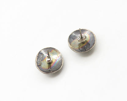 925 Sterling Silver  Vintage Cabochon Black Onyx Wheat Drop Earrings  EG8881