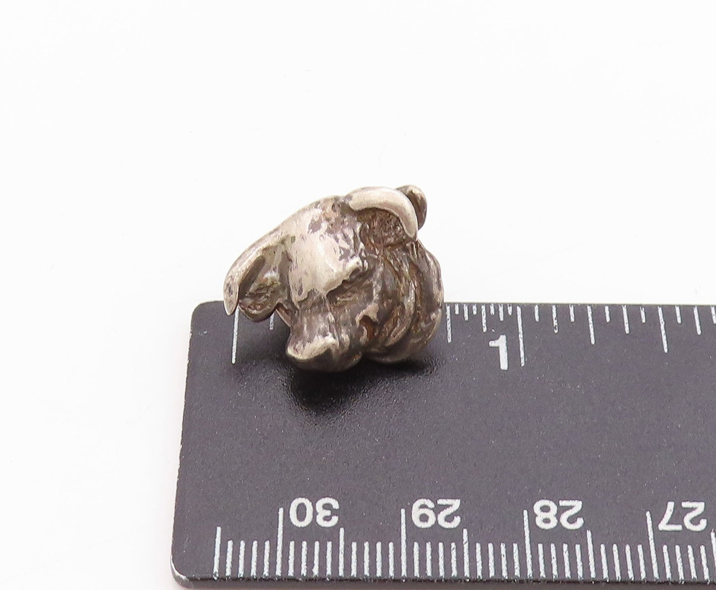 925 Sterling Silver Vintage Pin Dark Tone Staffordshire Bull Terrier TR3993