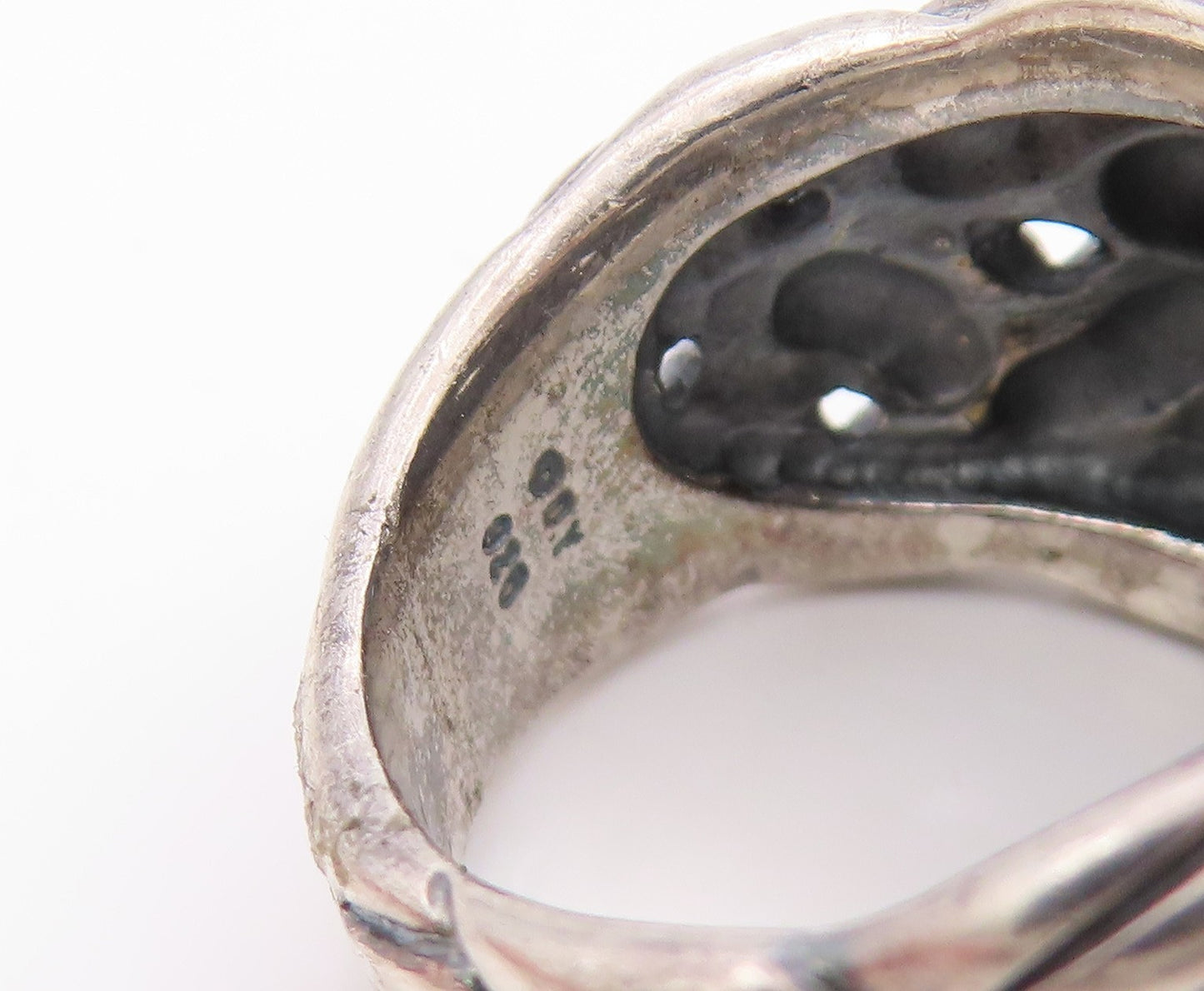 925 Sterling Silver Vintage Ring Chunky Woven Braid Designer Band Sz 5.5 RG34557