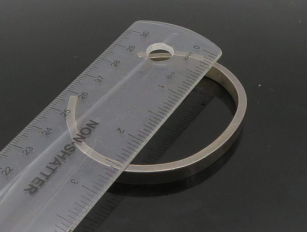 FITCH 925 Silver  Vintage Minimalist Dark Tone Smooth Cuff Bracelet  BT9255