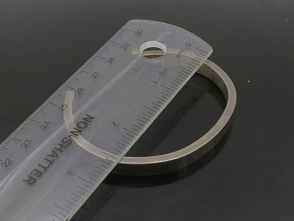 FITCH 925 Silver  Vintage Minimalist Dark Tone Smooth Cuff Bracelet  BT9255