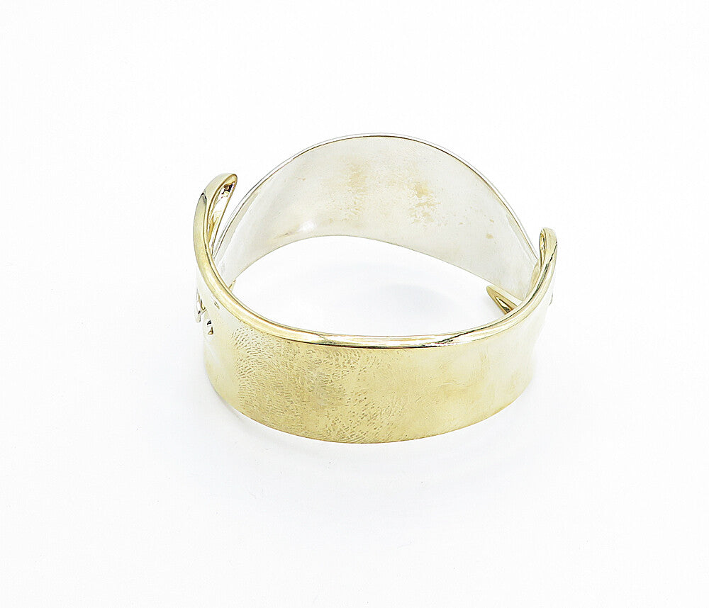 RLM STUDIO 925 Sterling Silver  Vintage Polished 2 Tone Bangle Bracelet BT2709