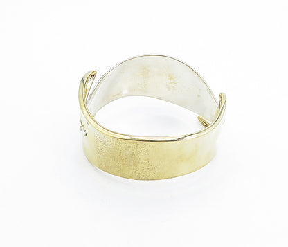 RLM STUDIO 925 Sterling Silver  Vintage Polished 2 Tone Bangle Bracelet BT2709