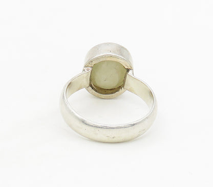 925 Sterling Silver  Vintage Faceted Quartz Smooth Cocktail Ring Sz 7  RG16933