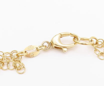 925 Sterling Silver Vintage Necklace Gold Plated Multi Cutout Designer  NE4506