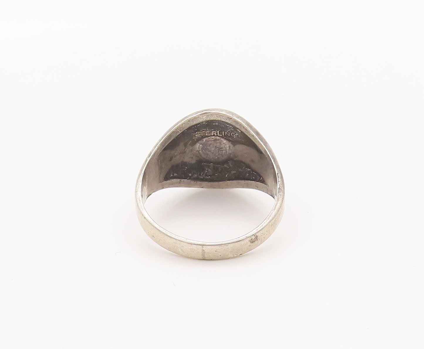 925 Sterling Silver Vintage Ring NAVAJO Carved Lazuli Tribal Bird Sz 7  RG27780