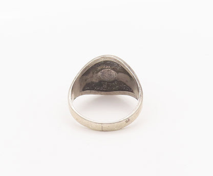 925 Sterling Silver Vintage Ring NAVAJO Carved Lazuli Tribal Bird Sz 7  RG27780