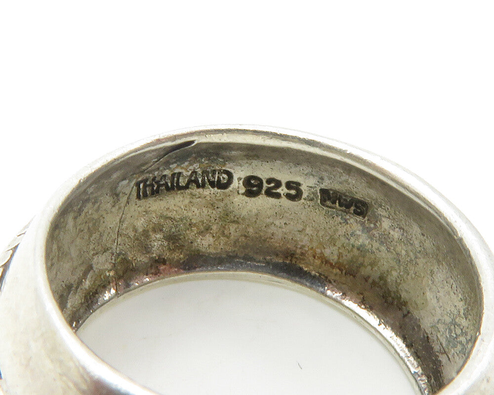 925 Sterling Silver  Vintage Shiny Rope Twist Round Band Ring Sz 6  RG14533
