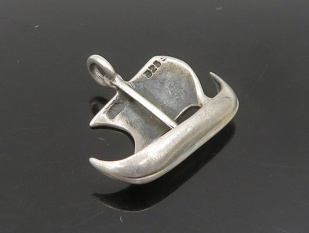 925 Sterling Silver  Vintage Petite Sailboat Nautical Motif Pendant  PT19588