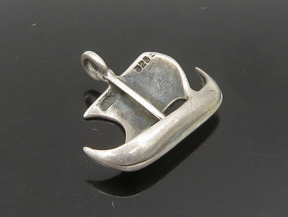925 Sterling Silver  Vintage Petite Sailboat Nautical Motif Pendant  PT19588