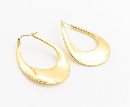 925 Sterling Silver Vintage Earrings Gold Plated Large Designer Hoops  EG13270