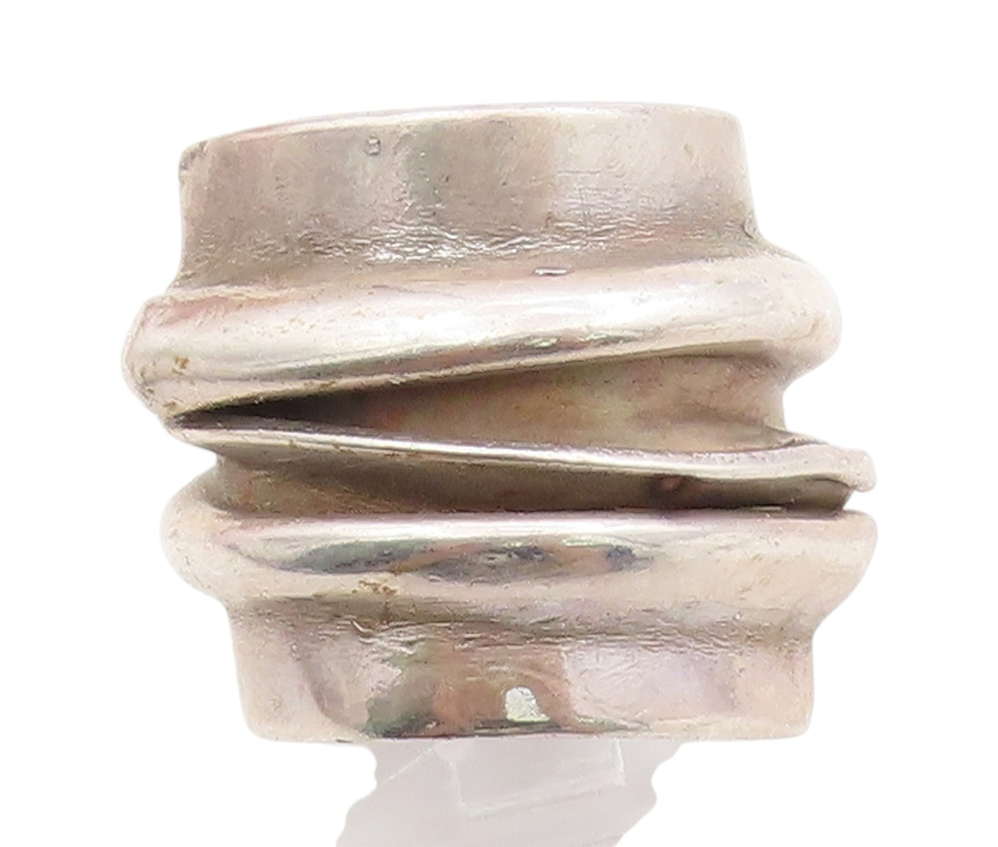 925 Sterling Silver Vintage Ring Solid Twisted Ripple Wavy Band  Sz 6.5  RG33470
