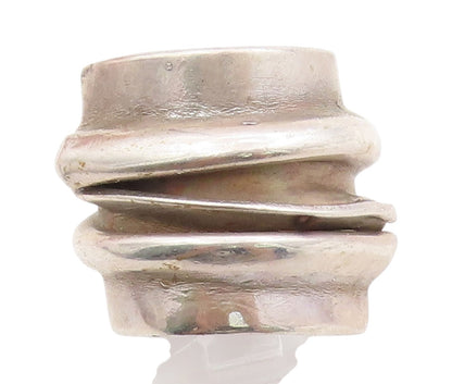 925 Sterling Silver Vintage Ring Solid Twisted Ripple Wavy Band  Sz 6.5  RG33470