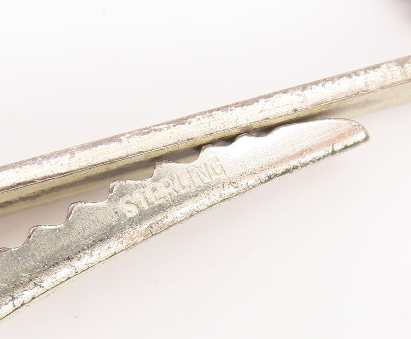 925 Sterling Silver Vintage Tie Clip HICKOK Beak Shape Clip Dangling Shoe TR3681